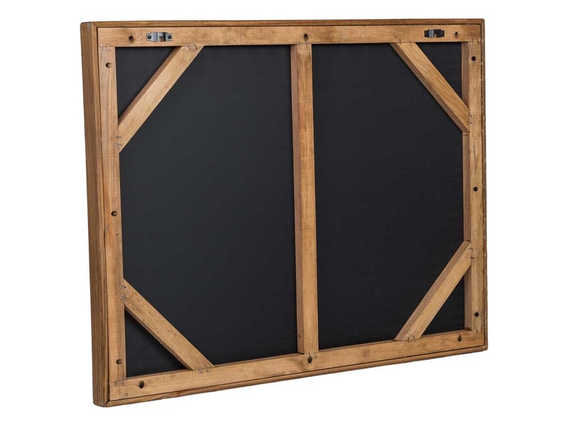Tableau artisanal en bois recyclé relief noir et blanc 82x4x62h cm - Conforama D