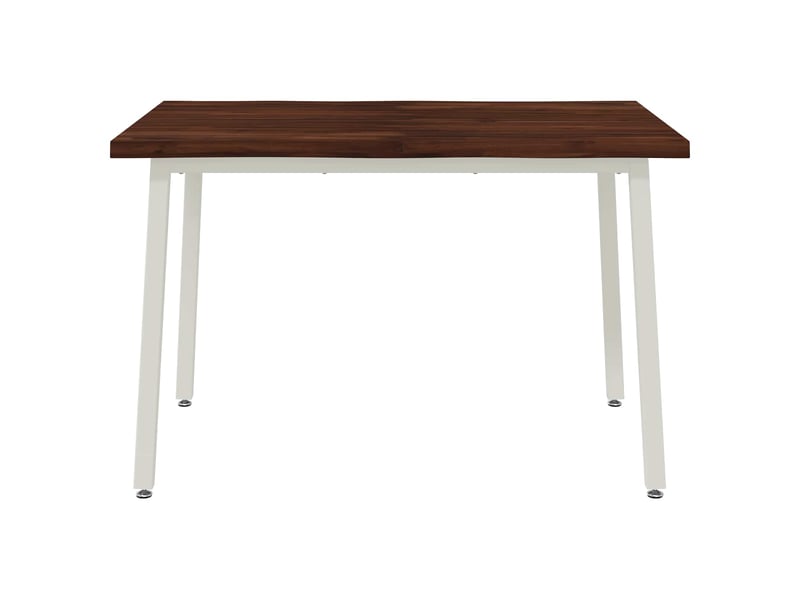  Table à manger moderne 120x80x75 cm bois d'acacia massif marron foncé et blanc shl96762  - Conforama D