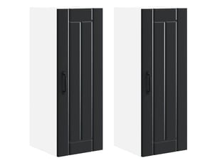 Meuble mural de cuisine | armoire de cuisine 2 pcs noir bois d'ingénierie shl1382