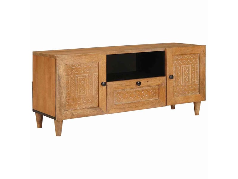  Meuble tv - unites tv marron clair 105 x 33 x 46 cm bois d'ingénierie  - Conforama B