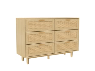 Commode 6 tiroir(s)      coloris naturel largeur 80 cm