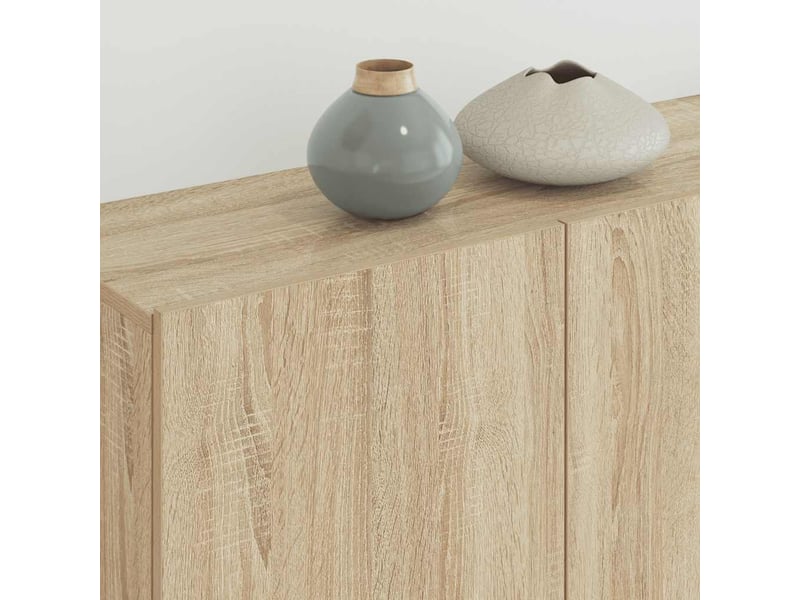  Unités murales tv 4 pcs chêne sonoma bois d'ingénierie shl73043  - Conforama C