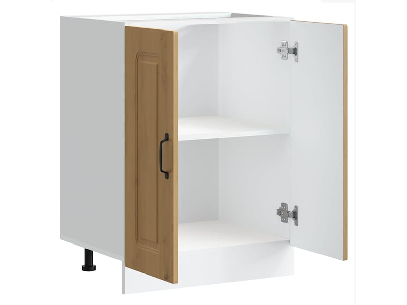 Meuble de cuisine, meuble bas pour évier kalmar chêne artisanal bois d'ingénierie - Conforama E