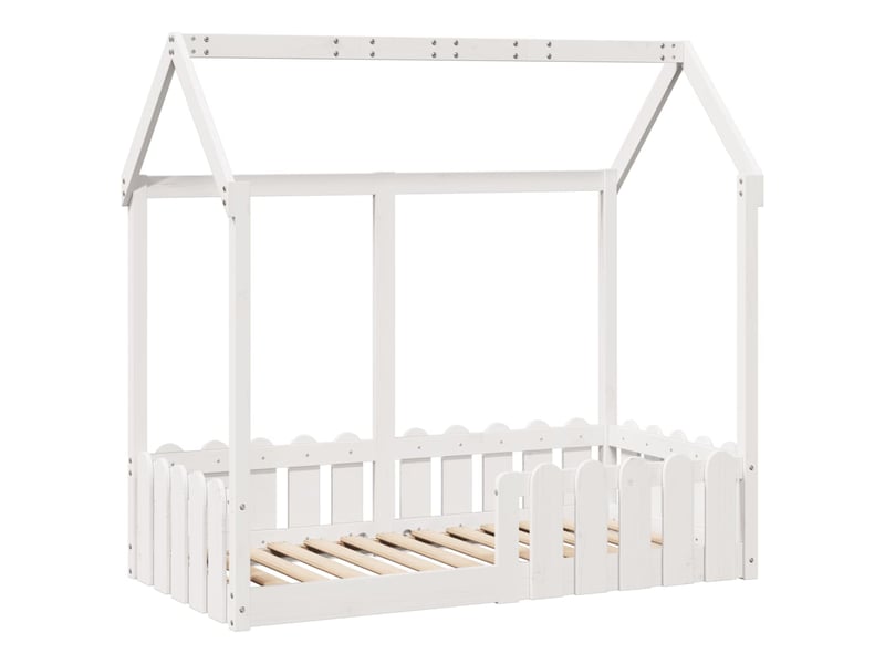  Cadre de lit d'enfants - lit jeune forme de maison sans matelas 70x140 cm  - Conforama C