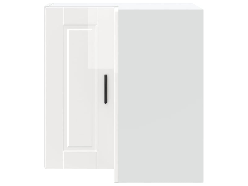  Meuble de rangement, armoire murale d'angle de cuisine porto blanc brillant  - Conforama D