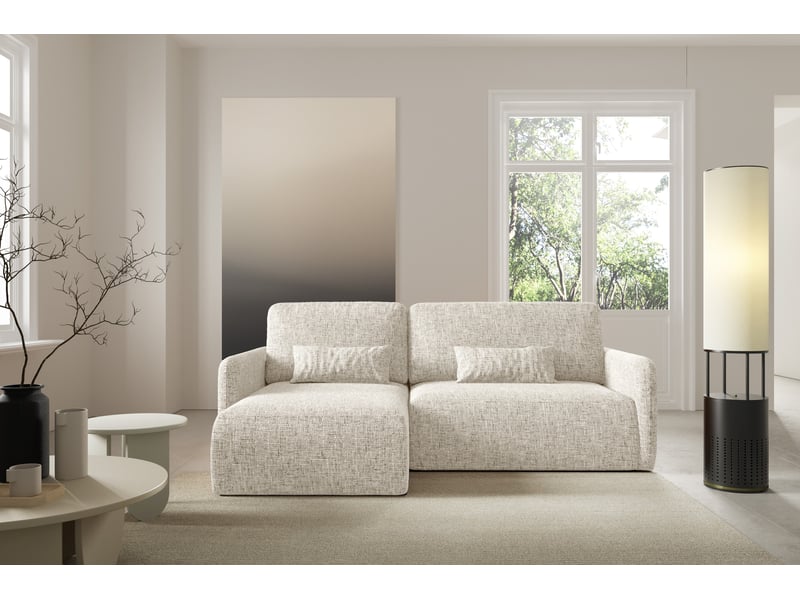 Canapé d'angle convertible livello l gris clair - Conforama B