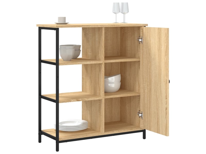 Buffet - bahut - meuble de rangement chêne sonoma 70x30x80 cm bois d'ingénierie  - Conforama D