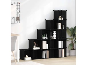 Cubes de rangement 15 pcs noir pp