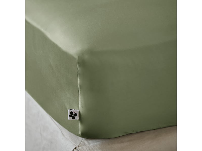  Drap housse 140 x 190 cm 100% viscose de bambou 120 fils salomé romarin 15182 - Conforama B