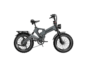 Vélo électrique pliable fat bike aoango k6f, 20×4, tout suspendu, gris