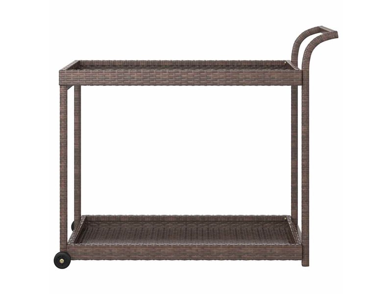  Chariot de service, chariot de bar marron 100x45x83 cm résine tressée  - Conforama C