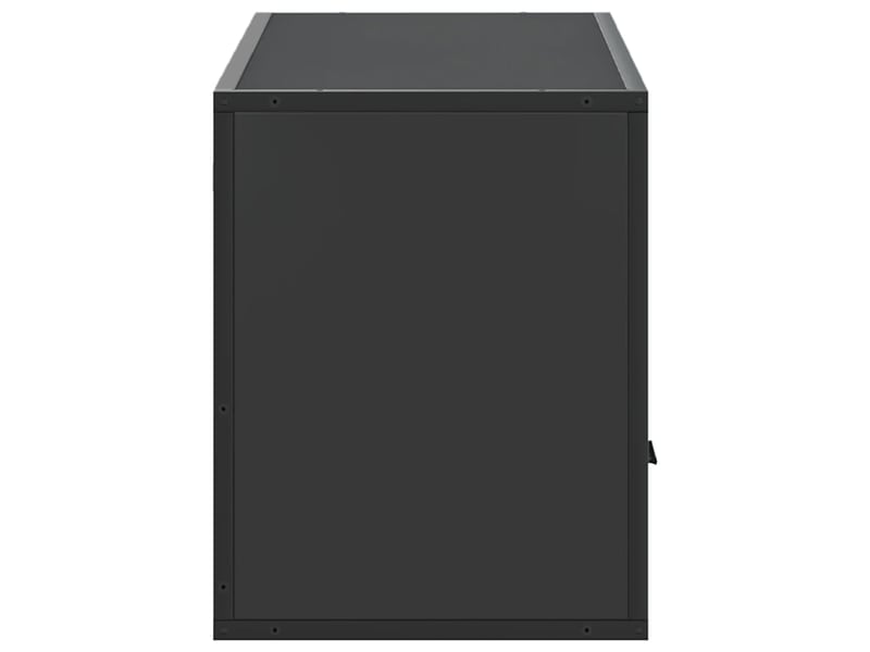  Meuble tv - banc tv - meuble de rangement noir 100x31x39,5 cm bois d'ingénierie et métal  - Conforama E