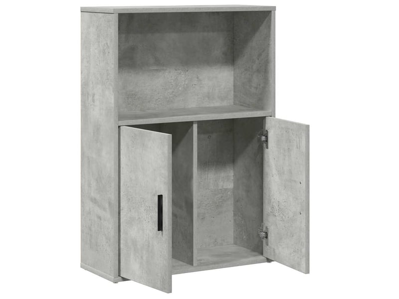  Bibliothèque, meuble de rangement salon gris béton 60x24x85 cm bois d'ingénierie  - Conforama D