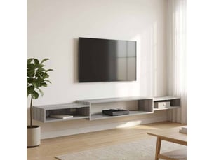 Meuble tv coloris gris 220 cm <strong></strong> <strong></strong>