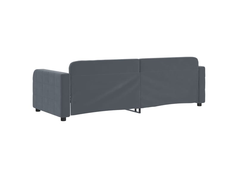 Lit simple- lit adulte - lit de repos gris foncé 80x200 cm velours - Conforama D