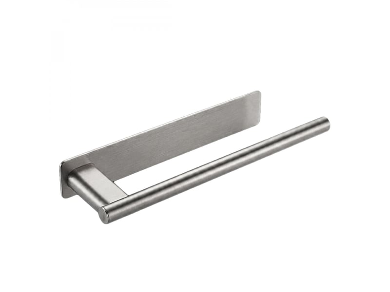  Porte serviette adhésif mural salle de bain ou cuisine 1 barre, sans perçage - acier inoxydable - chrome  - Conforama A