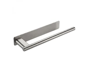 Porte serviette adhésif mural salle de bain ou cuisine 1 barre, sans perçage - acier inoxydable - chrome