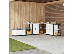 Meuble de rangement de cuisine hattem blanc 60x50x92cm