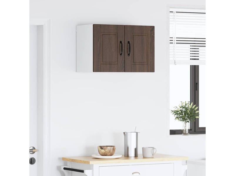  Meuble mural de cuisine | armoire de cuisine 2 pcs chêne brun bois d'ingénierie shl2278  - Conforama D