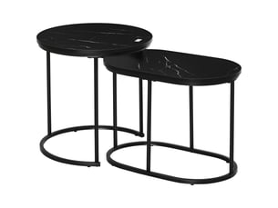 Table basse coloris noir <strong>PANGIVO</strong> <strong></strong> - 50 cmx50 cm