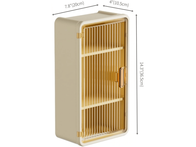  Boîte à mouchoirs murale avec étagère de rangement, organiseur de salle de bain compact et transparent avec séparateur réglable (jaune)  - Conforama B