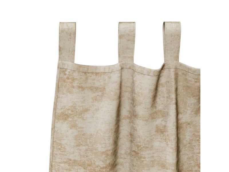  Lot de 2 rideaux en velours, rideaux de fenêtre crème 245 x 140 cm velours cf44192  - Conforama E