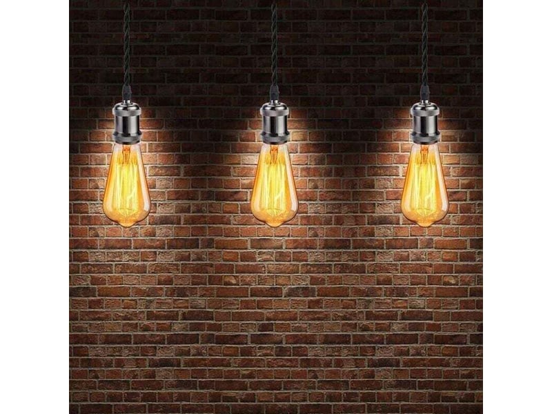  Câble electrique textile 10m，rétro corde de chanvre tressé torsadée câble 2x0,75 mm², 2 fils torsadés toronnés，pour diy pendentif lampenoir  - Conforama B