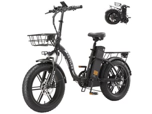 Vélo électrique pliable fat bike keteles kf9, 20 x 4.0, 48v 35ah, noir