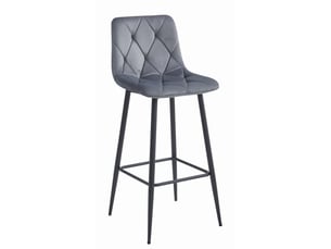 tabouret de bar <strong>SANS MARQUE</strong> - gris hauteur d'assise 76 cm vendu A l'unité