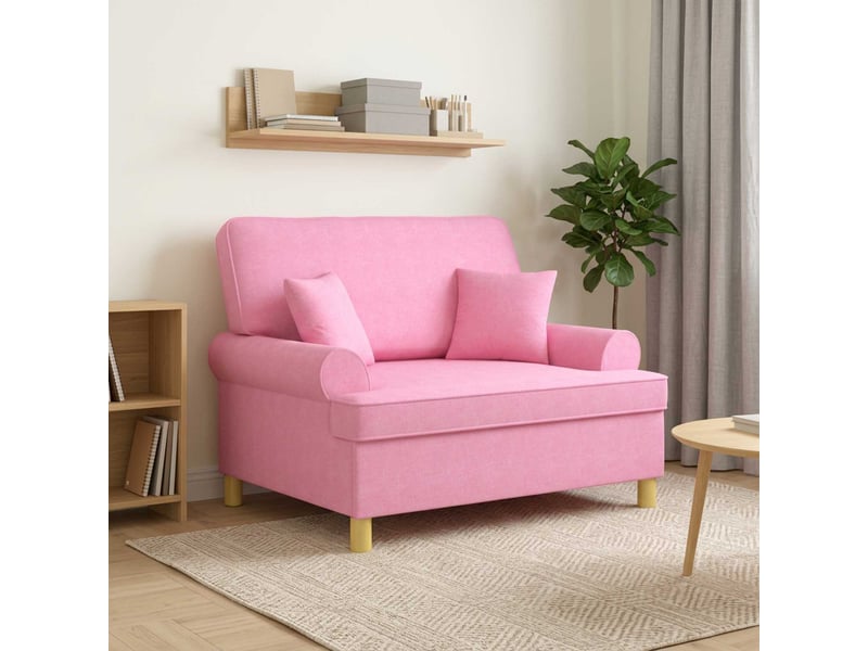  Vidaxl fauteuil xxl avec coussins rose tissu  - Conforama B