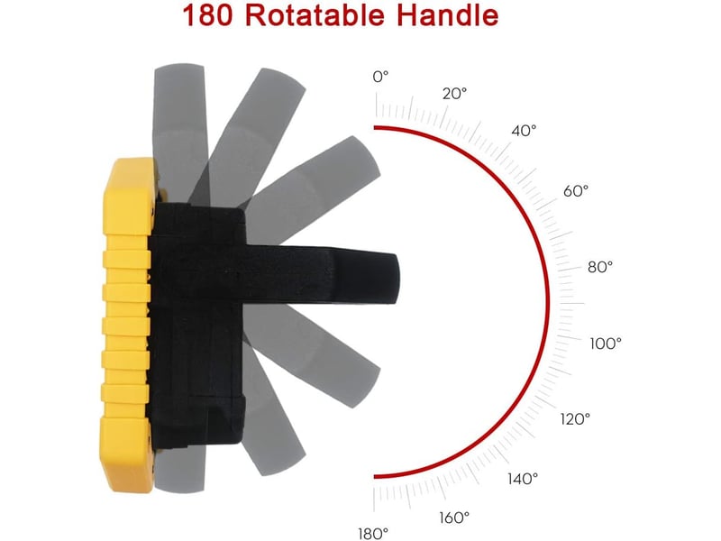  Lampe de travail led rechargeable 30 w  avec 3 modes de lumière 2 packs (non piles incluses)  - Conforama E