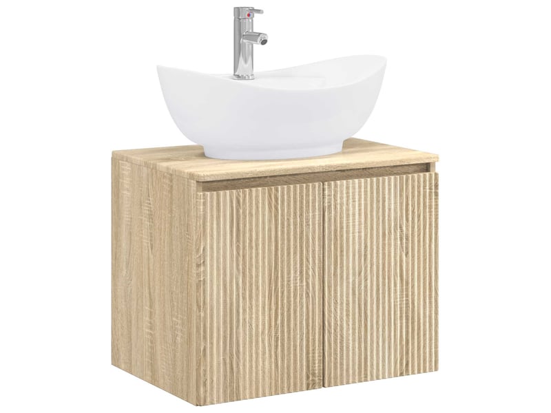 Ensemble de mobilier de salle de bain chêne sonoma cf64664 - Conforama A