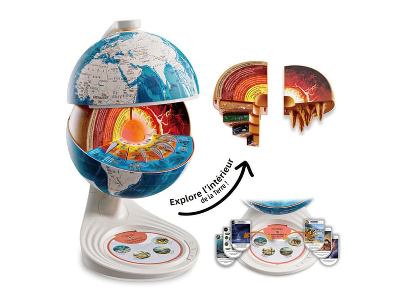  Globe terrestre interactif 3d so science 20 cm histoire de la terre cartes éducatives COS 003 - Conforama D
