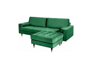 Canapé droit fixe <strong>MEUBLORAMA</strong> <strong></strong> 4 places Velours vert