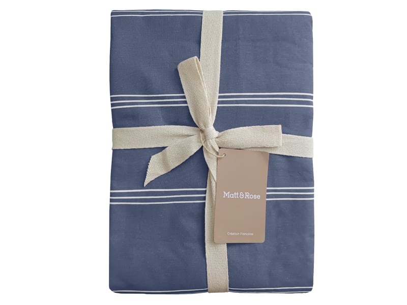  Parure de lit imprimée 100% coton, urban stripes 140x200+65x65cm  - Conforama C