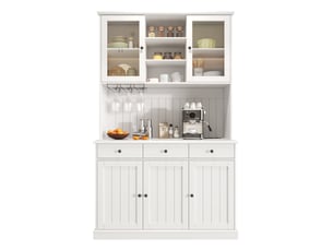 Buffet 5 porte(s) 3 tiroir(s) <strong>MODENVIE</strong> <strong></strong> - 120 cm coloris blanc