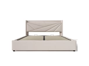 Lit coffre 160x200 cm CRAVDOM coloris beige