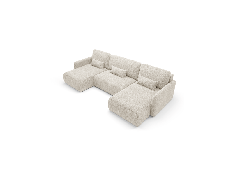  Canapé d'angle convertible livello u gris clair  - Conforama E