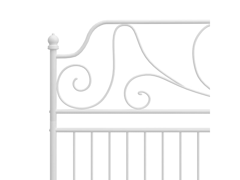  Lit double- lit adulte -  cadre de lit sans matelas blanc métal 200x200 cm  - Conforama D