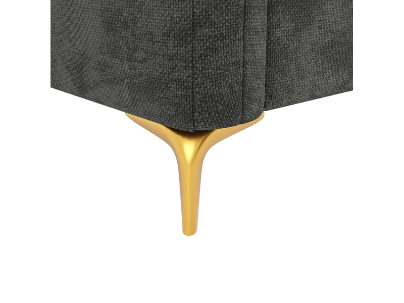 Canapé d'angle modulable convertible 4 places en tissu gris en u avec 2 poufs de rangement pour votre salon - Conforama D