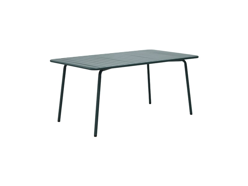  Ensemble table de jardin + 6 fauteuils en métal vert sapin - baca  - Conforama C