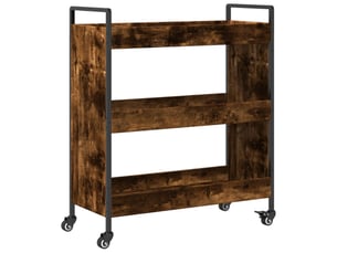 Desserte de cuisine, chariot de rangement chêne fumé 70x30x82 cm bois d'ingénierie