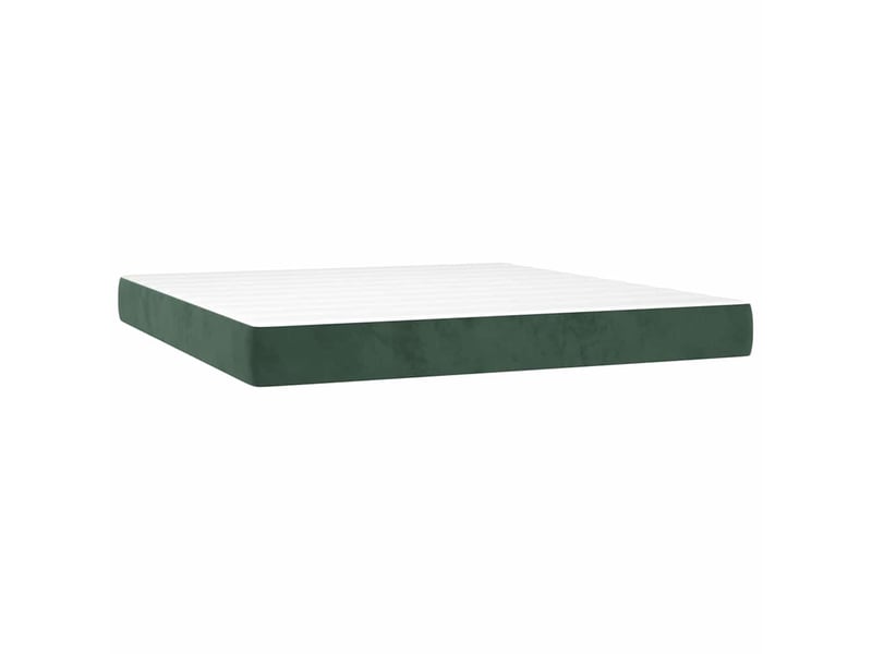  Matelas de lit à ressorts ensachés fermeté moyenne vert foncé 160x200x20 cm  - Conforama A