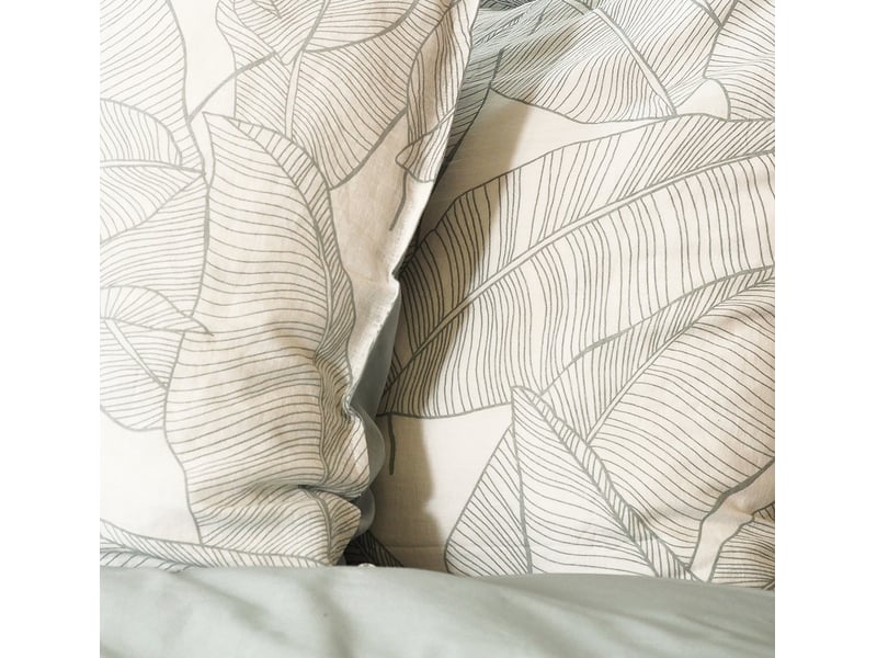 Parure de lit feuillage nature – coton lin lavé PAR_PAMPELUNE240 - Conforama C