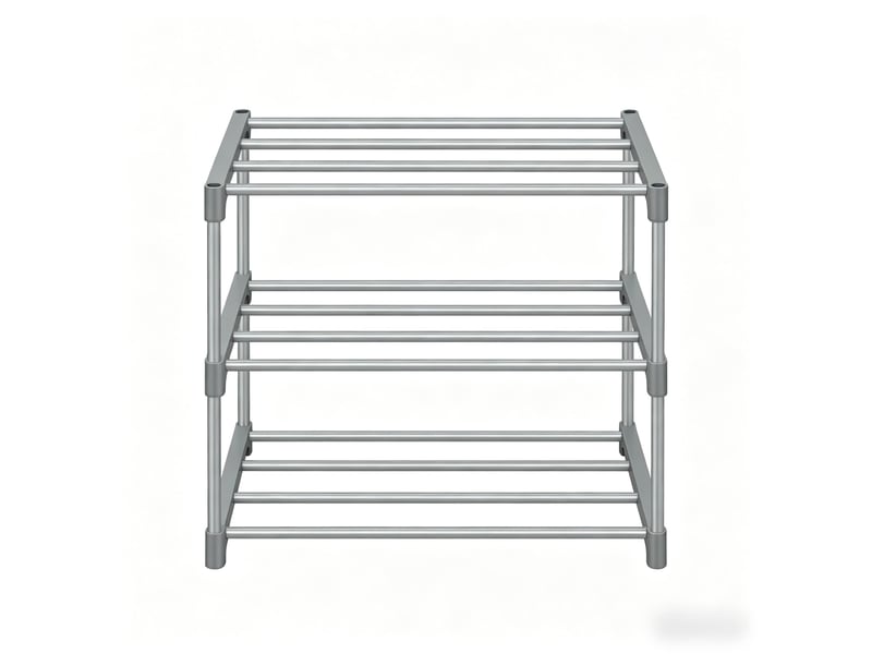  Étagère à chaussures ouverte 3 niveaux en métal gris 42 x 30 x 37 cm T5828P514028 - Conforama A