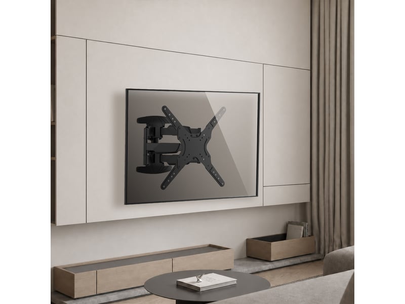  Support mural tv articulé écran 23''-75 -bras 4,9-48,2 cm  - Conforama B