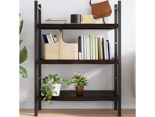 Étagère flottante, etagère murale, étagère suspendue marron foncé bois chêne massif traité cf42422