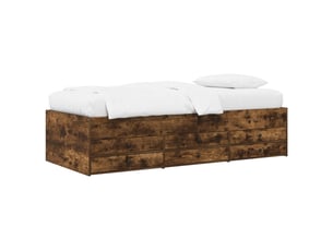 Lit simple 80x200 cm coloris marron
