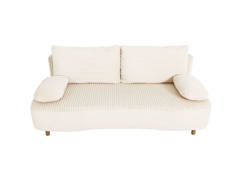  Canape convertible pyla 3 places perle velours coffre de rangement 203x95x89 cm B004112 - Conforama D