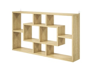 Étagère murale bibliothèque avec 8 cubes 85 x 14,5 x 47,5 cm naturel